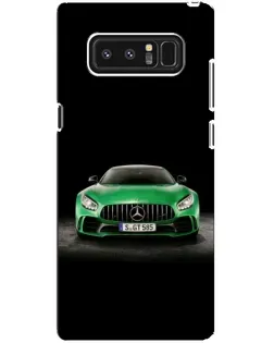 Чехол для Samsung Galaxy Note 8 (N950) с картинкой «Mercedes — неоновый лого»