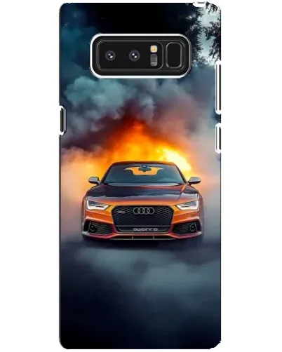 Чехол для Samsung Galaxy Note 8 (N950) с картинкой «Audi в огненном дыму»
