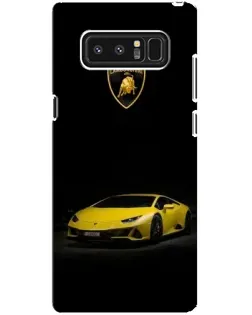 Чехол для Samsung Galaxy Note 8 (N950) с картинкой «Lamborghini желтый акцент»