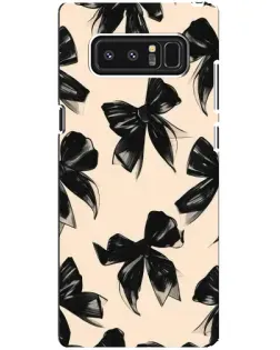 Чехол для Samsung Galaxy Note 8 (N950) с картинкой «Паттерн черные банты»