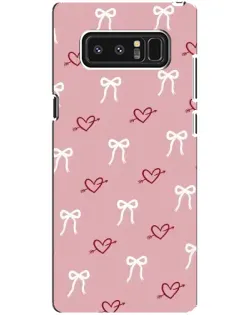 Чехол для Samsung Galaxy Note 8 (N950) с картинкой «Сердца и банты»