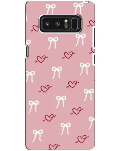 Чехол для Samsung Galaxy Note 8 (N950) с картинкой «Сердца и банты» Чехол для Samsung Galaxy Note 8 (N950) с картинкой «Сердца и банты»