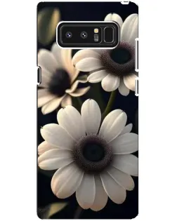 Чехол для Samsung Galaxy Note 8 (N950) с картинкой «Белые маргаритки макро»