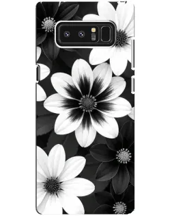 Чехол для Samsung Galaxy Note 8 (N950) с картинкой «Монохромные астры»