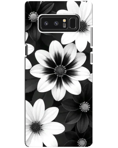 Чехол для Samsung Galaxy Note 8 (N950) с картинкой «Монохромные астры»