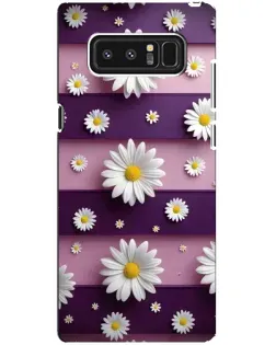 Чехол для Samsung Galaxy Note 8 (N950) с картинкой «Ромашки на фиолетовом»