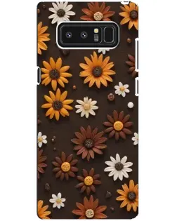 Чехол для Samsung Galaxy Note 8 (N950) с картинкой «Узор из маленьких подсолнухов»