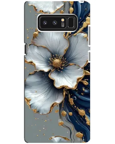 Чехол для Samsung Galaxy Note 8 (N950) с картинкой «Белый цветок и золотой флюид» Чехол для Samsung Galaxy Note 8 (N950) с картинкой «Белый цветок и золотой флюид»