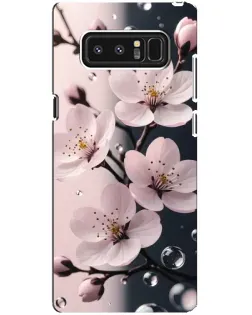 Чехол для Samsung Galaxy Note 8 (N950) с картинкой «Нежная сакура и капли»