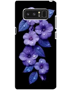 Чохол для Samsung Galaxy Note 8 (N950) з картинкою «Фіолетові квіти з росою»