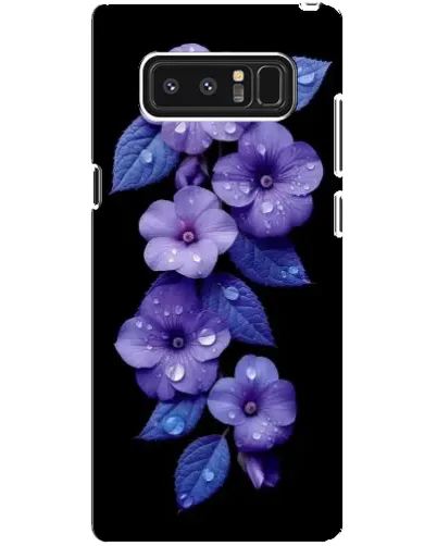 Чехол для Samsung Galaxy Note 8 (N950) с картинкой «Фиолетовые цветы с росою»