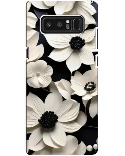 Чехол для Samsung Galaxy Note 8 (N950) с картинкой «Объемные белые цветы»
