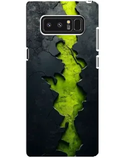 Чехол для Samsung Galaxy Note 8 (N950) с картинкой «Салатовый разлом скалы»