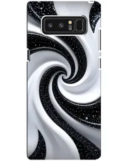 Чехол для Samsung Galaxy Note 8 (N950) с картинкой «Черно-белая спираль»