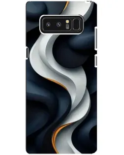 Чехол для Samsung Galaxy Note 8 (N950) с картинкой «Объемные черно-белые ленты»