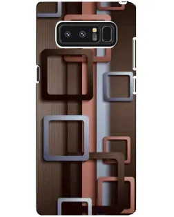 Чехол для Samsung Galaxy Note 8 (N950) с картинкой «Коричневые объемные квадраты»