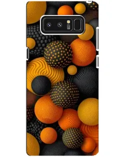 Чехол для Samsung Galaxy Note 8 (N950) с картинкой «Объемные оранжевые сферы»