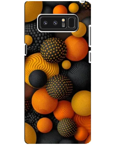 Чехол для Samsung Galaxy Note 8 (N950) с картинкой «Объемные оранжевые сферы»