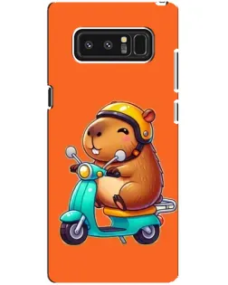 Чехол для Samsung Galaxy Note 8 (N950) с картинкой «Капибара на скутере»