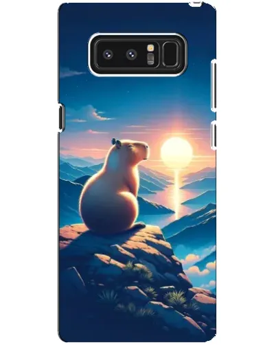 Чехол для Samsung Galaxy Note 8 (N950) с картинкой «Закат солнца с капибарой»