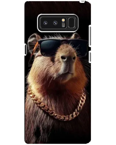 Чехол для Samsung Galaxy Note 8 (N950) с картинкой «Капибара золотая цепь»