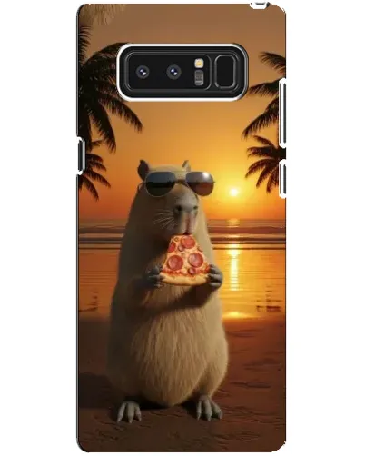 Чехол для Samsung Galaxy Note 8 (N950) с картинкой «Капибара с пиццей»