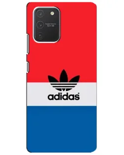 Чехол для Samsung Galaxy S10 Lite с картинкой «Ретро блоки Adidas» Чехол для Samsung Galaxy S10 Lite с картинкой «Ретро блоки Adidas»