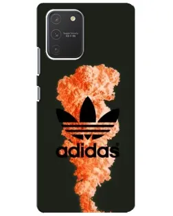 Чехол для Samsung Galaxy S10 Lite с картинкой «Оранжевый дым Adidas» Чехол для Samsung Galaxy S10 Lite с картинкой «Оранжевый дым Adidas»