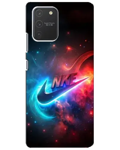 Чехол для Samsung Galaxy S10 Lite с картинкой «Огненный логотип Nike» Чехол для Samsung Galaxy S10 Lite с картинкой «Огненный логотип Nike»