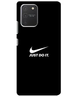 Чехол для Samsung Galaxy S10 Lite с картинкой «Минимализм от Nike»