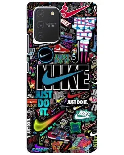 Чехол для Samsung Galaxy S10 Lite с картинкой «Яркий коллаж Nike» Чехол для Samsung Galaxy S10 Lite с картинкой «Яркий коллаж Nike»