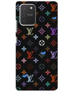 Чехол для Samsung Galaxy S10 Lite с картинкой «Цветная монограмма LV»