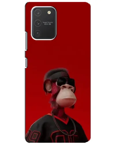 Чехол для Samsung Galaxy S10 Lite с картинкой «Bored Ape в красном»