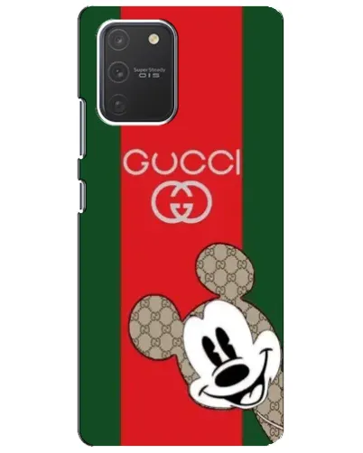 Чехол для Samsung Galaxy S10 Lite с картинкой «Gucci — полосы и Микки»