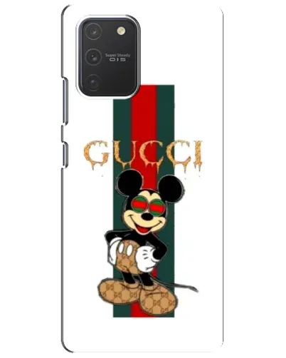 Чехол для Samsung Galaxy S10 Lite с картинкой «Микки Маус Gucci — полосы»