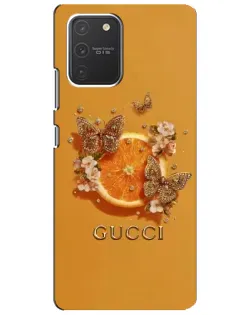 Чехол для Samsung Galaxy S10 Lite с картинкой «Gucci — золотые бабочки» Чехол для Samsung Galaxy S10 Lite с картинкой «Gucci — золотые бабочки»