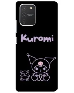 Чехол для Samsung Galaxy S10 Lite с картинкой «Kuromi — черный минимализм»
