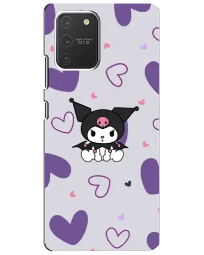 Чехол для Samsung Galaxy S10 Lite с картинкой «Kuromi и лавандовые сердца»