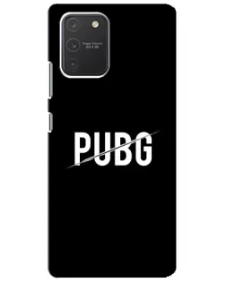 Чехол для Samsung Galaxy S10 Lite с картинкой «PUBG — белый логотип»