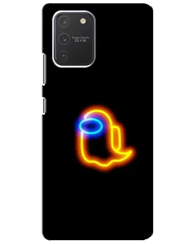 Чехол для Samsung Galaxy S10 Lite с картинкой «Among Us неоновое сияние»