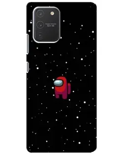 Чехол для Samsung Galaxy S10 Lite с картинкой «Красный Among Us»
