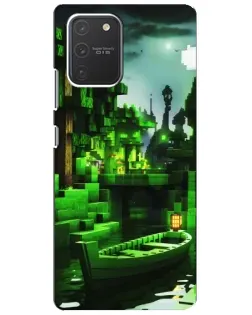 Чехол для Samsung Galaxy S10 Lite с картинкой «Minecraft лесной пейзаж»