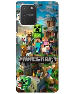 Чехол для Samsung Galaxy S10 Lite с картинкой «Замок Minecraft»