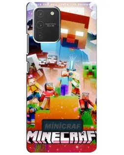 Чехол для Samsung Galaxy S10 Lite с картинкой «Minecraft герои игры»
