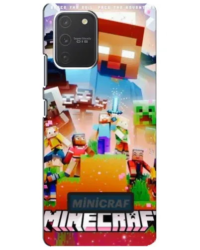Чехол для Samsung Galaxy S10 Lite с картинкой «Minecraft герои игры»