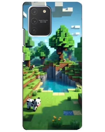 Чехол для Samsung Galaxy S10 Lite с картинкой «Minecraft летний день»