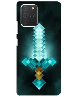 Чехол для Samsung Galaxy S10 Lite с картинкой «Алмазный меч неон»