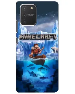 Чехол для Samsung Galaxy S10 Lite с картинкой «Minecraft ледяной мир»
