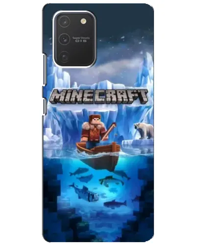 Чехол для Samsung Galaxy S10 Lite с картинкой «Minecraft ледяной мир»