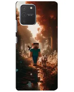 Чехол для Samsung Galaxy S10 Lite с картинкой «Стив в лесу»